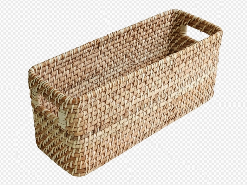 Natural home decor rattan bin